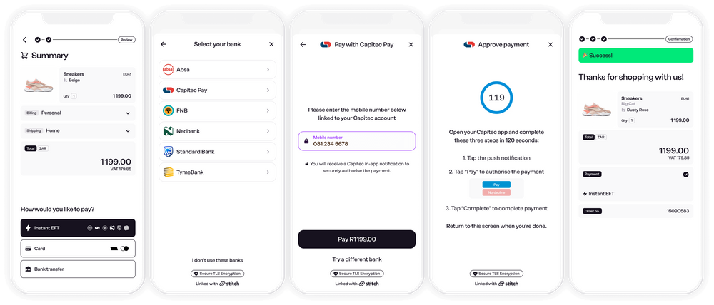 Capitec Pay: now available with Stitch